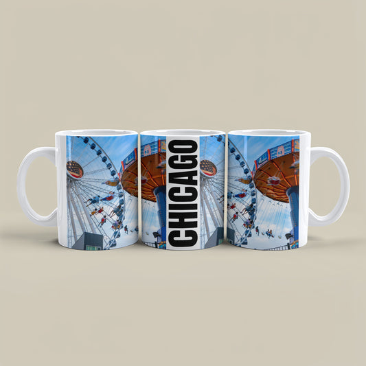 Chicago Coffee Mug, Coffee Gift for Her or Him, Coffee Cup Custom, Kitchen Decor, Small Office Gift, Gifts for Mom, Dad, Coworker, Employees