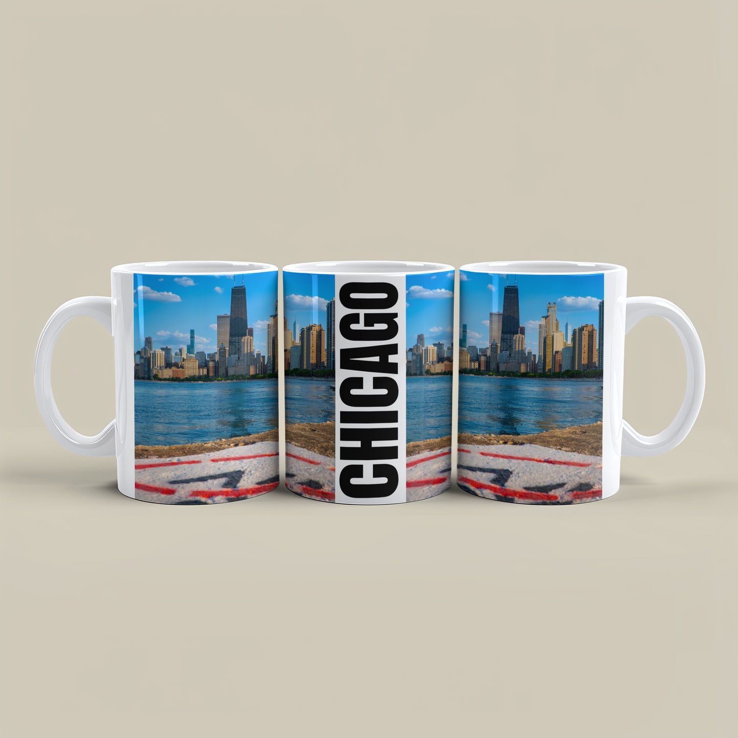 Chicago Coffee Mug, Coffee Gift for Her or Him, Coffee Cup Custom, Kitchen Decor, Small Office Gift, Gifts for Mom, Dad, Coworker, Employees