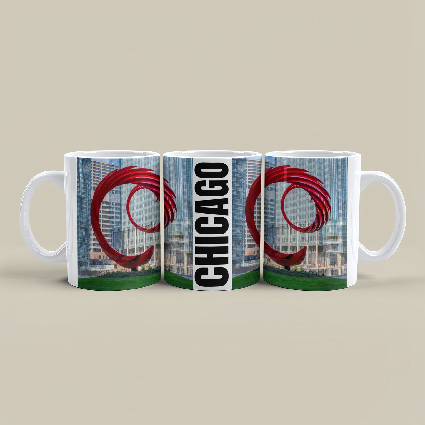 Chicago Coffee Mug, Coffee Gift for Her or Him, Coffee Cup Custom, Kitchen Decor, Small Office Gift, Gifts for Mom, Dad, Coworker, Employees