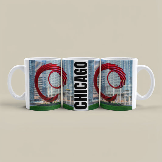 Chicago Coffee Mug, Coffee Gift for Her or Him, Coffee Cup Custom, Kitchen Decor, Small Office Gift, Gifts for Mom, Dad, Coworker, Employees