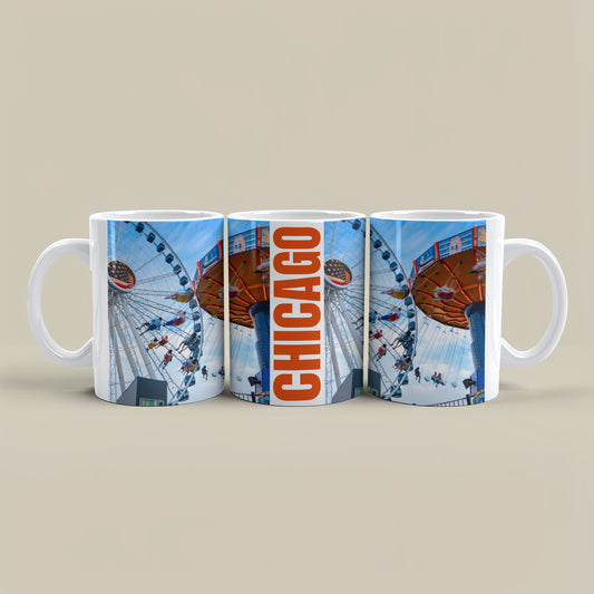 Chicago Coffee Mug, Coffee Gift for Her or Him, Coffee Cup Custom, Kitchen Decor, Small Office Gift, Gifts for Mom, Dad, Coworker, Employees