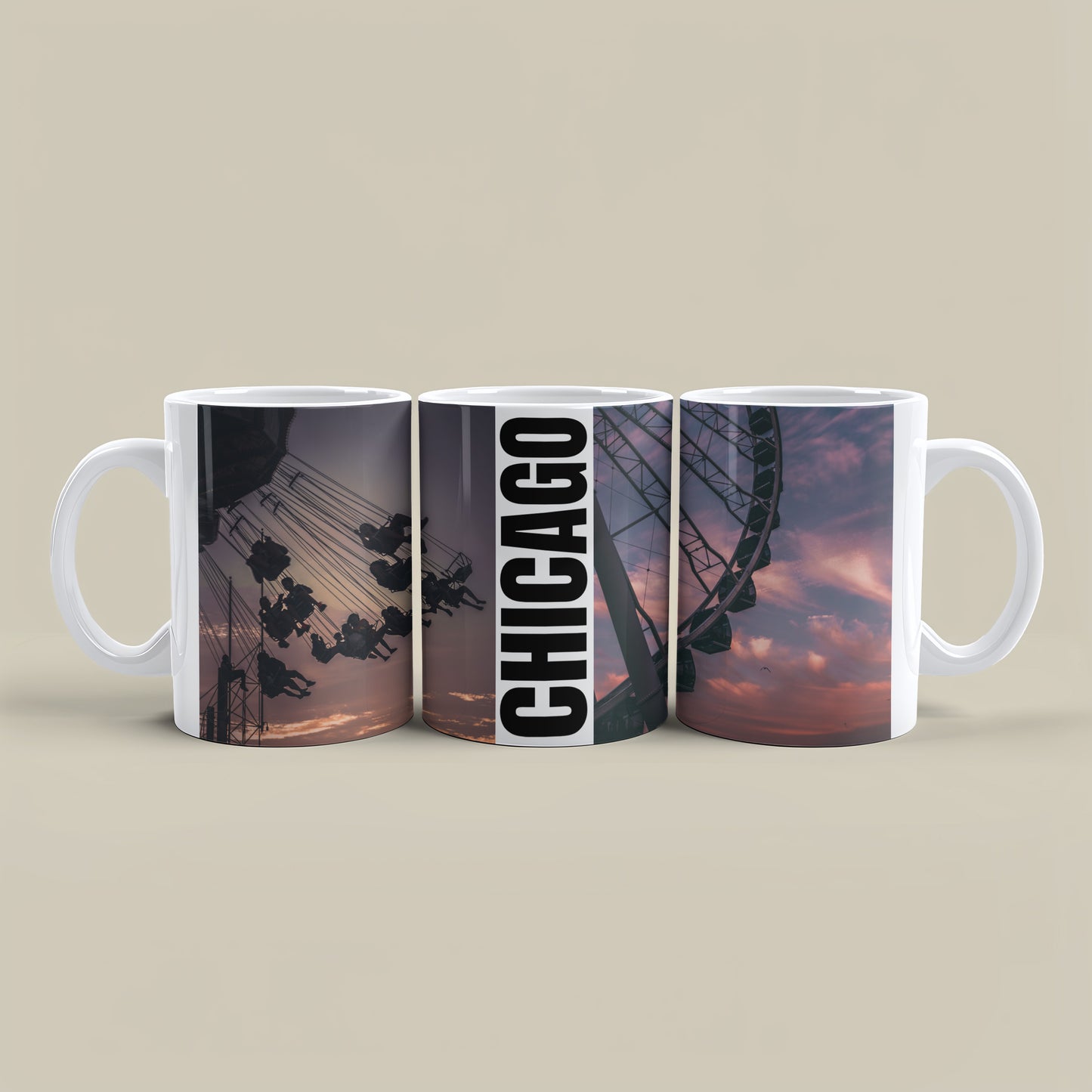 Chicago Coffee Mug, Coffee Gift for Her or Him, Coffee Cup Custom, Kitchen Decor, Small Office Gift, Gifts for Mom, Dad, Coworker, Employees