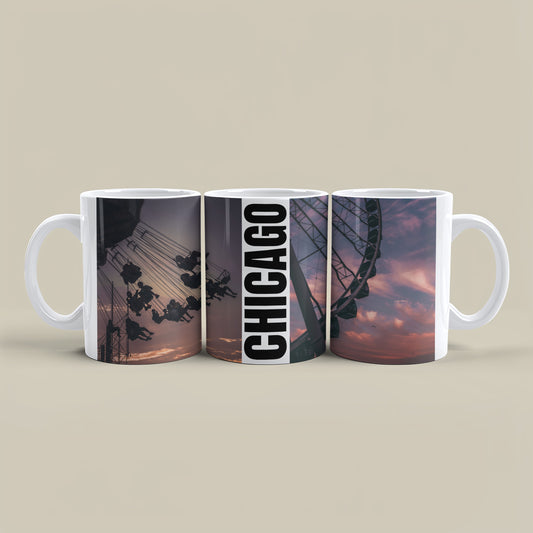Chicago Coffee Mug, Coffee Gift for Her or Him, Coffee Cup Custom, Kitchen Decor, Small Office Gift, Gifts for Mom, Dad, Coworker, Employees