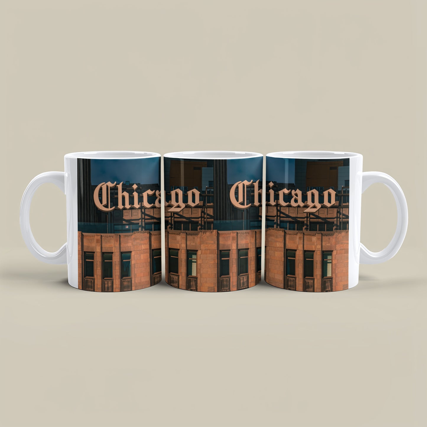 Chicago Coffee Mug, Coffee Gift for Her or Him, Coffee Cup Custom, Kitchen Decor, Small Office Gift, Gifts for Mom, Dad, Coworker, Employees