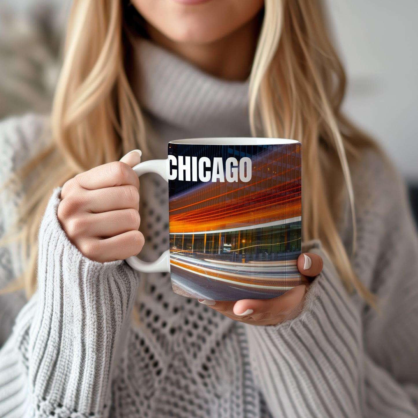 Chicago Coffee Mug, Coffee Gift for Her or Him, Coffee Cup Custom, Kitchen Decor, Small Office Gift, Gifts for Mom, Dad, Coworker, Employees