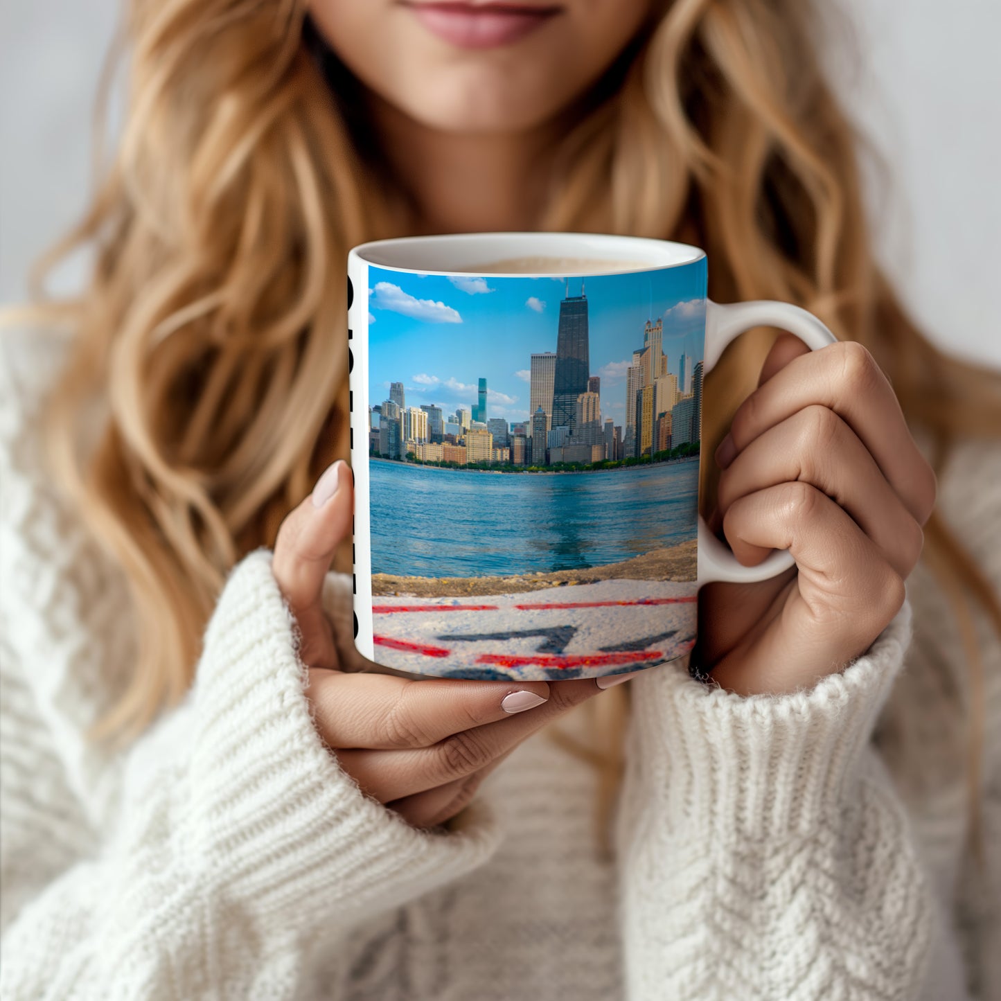Chicago Coffee Mug, Coffee Gift for Her or Him, Coffee Cup Custom, Kitchen Decor, Small Office Gift, Gifts for Mom, Dad, Coworker, Employees