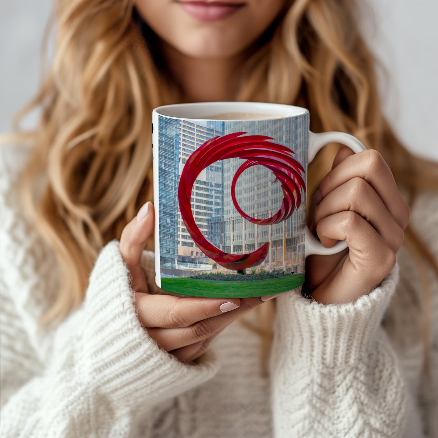 Chicago Coffee Mug, Coffee Gift for Her or Him, Coffee Cup Custom, Kitchen Decor, Small Office Gift, Gifts for Mom, Dad, Coworker, Employees