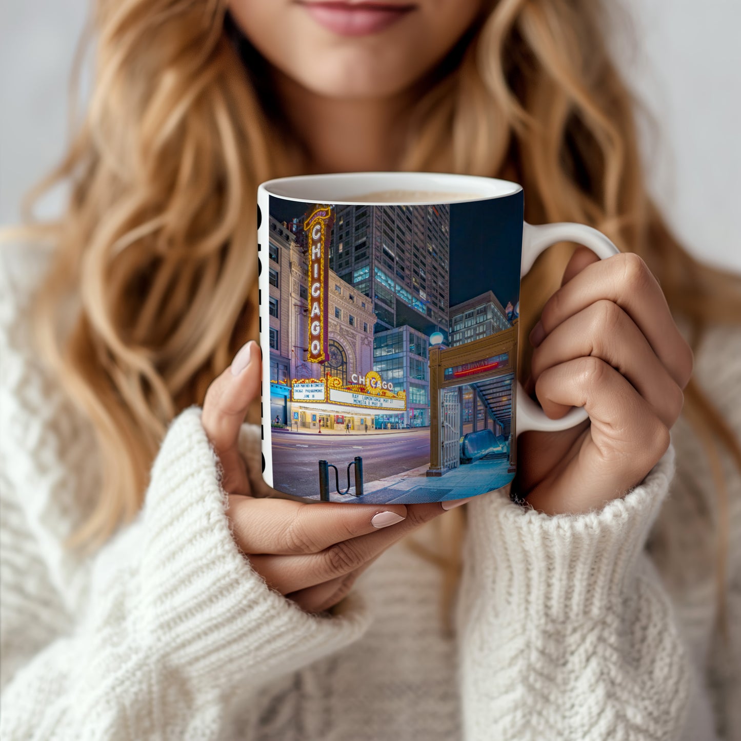 Chicago Coffee Mug, Coffee Gift for Her or Him, Coffee Cup Custom, Kitchen Decor, Small Office Gift, Gifts for Mom, Dad, Coworker, Employees