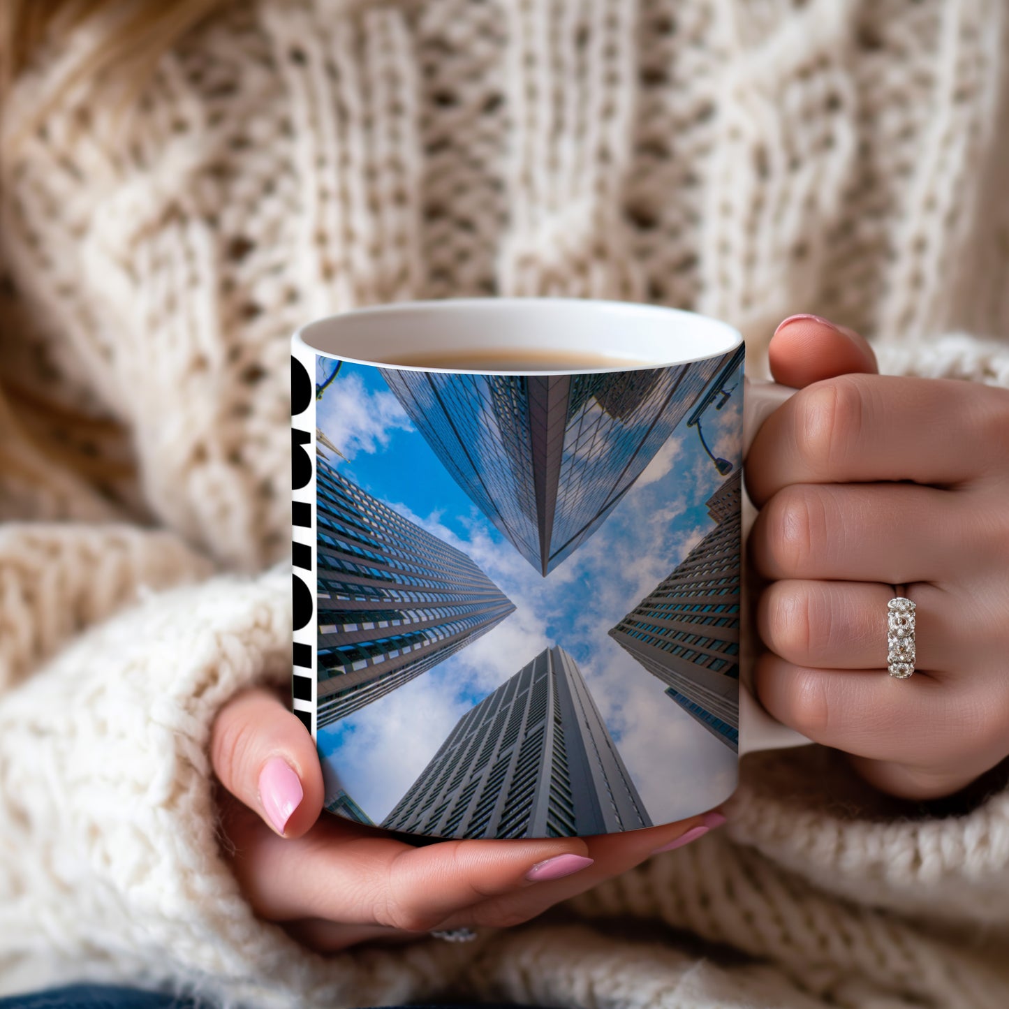 Chicago Coffee Mug, Coffee Gift for Her or Him, Coffee Cup Custom, Kitchen Decor, Small Office Gift, Gifts for Mom, Dad, Coworker, Employees