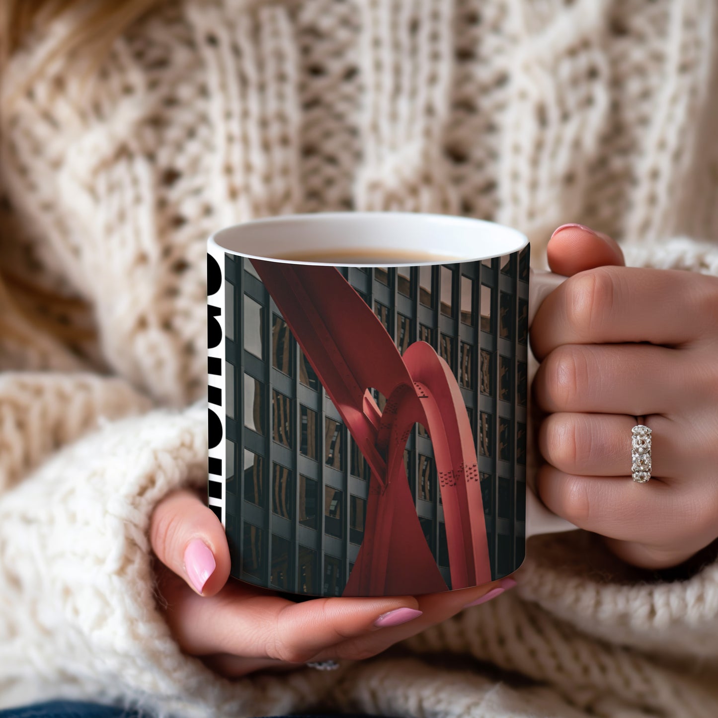 Chicago Coffee Mug, Coffee Gift for Her or Him, Coffee Cup Custom, Kitchen Decor, Small Office Gift, Gifts for Mom, Dad, Coworker, Employees
