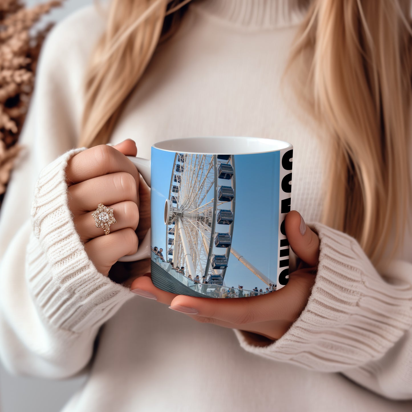 Chicago Coffee Mug, Coffee Gift for Her or Him, Coffee Cup Custom, Kitchen Decor, Small Office Gift, Gifts for Mom, Dad, Coworker, Employees