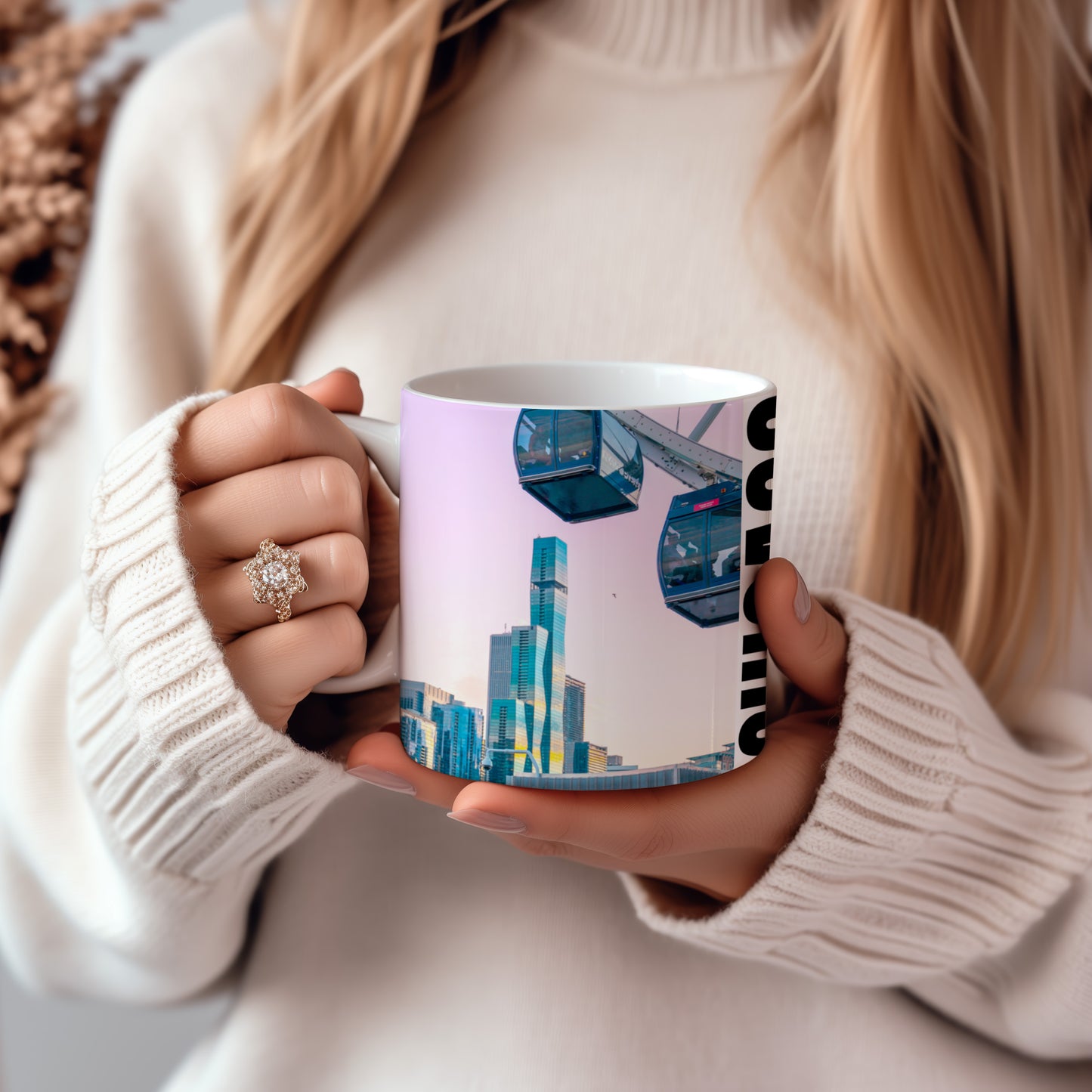 Chicago Coffee Mug, Coffee Gift for Her or Him, Coffee Cup Custom, Kitchen Decor, Small Office Gift, Gifts for Mom, Dad, Coworker, Employees