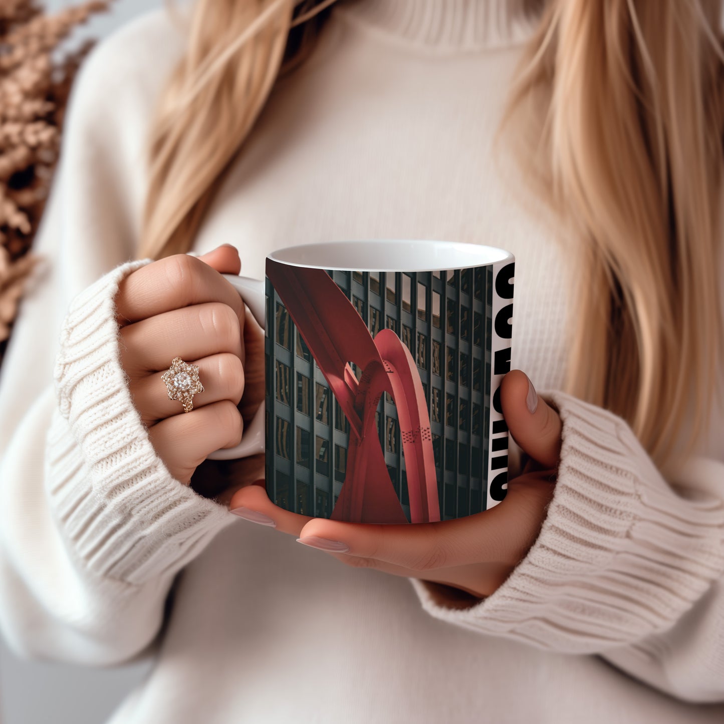 Chicago Coffee Mug, Coffee Gift for Her or Him, Coffee Cup Custom, Kitchen Decor, Small Office Gift, Gifts for Mom, Dad, Coworker, Employees