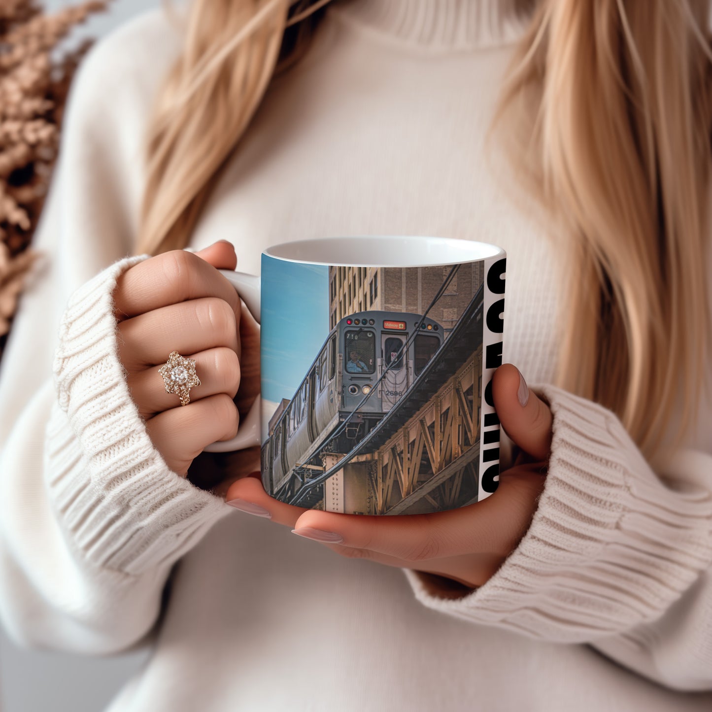Chicago Coffee Mug, Coffee Gift for Her or Him, Coffee Cup Custom, Kitchen Decor, Small Office Gift, Gifts for Mom, Dad, Coworker, Employees
