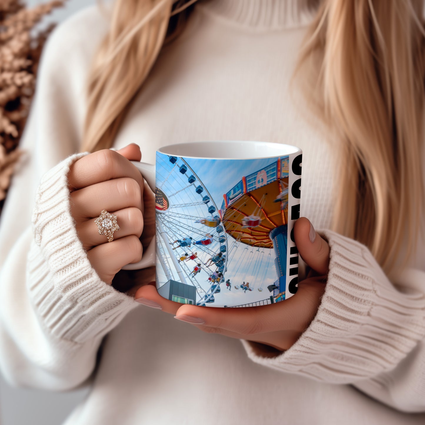Chicago Coffee Mug, Coffee Gift for Her or Him, Coffee Cup Custom, Kitchen Decor, Small Office Gift, Gifts for Mom, Dad, Coworker, Employees