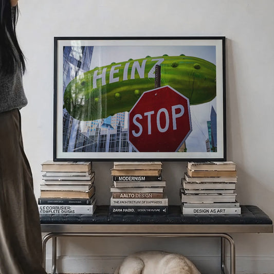 A STOP sign and a Pickle – Modern City Photography Print